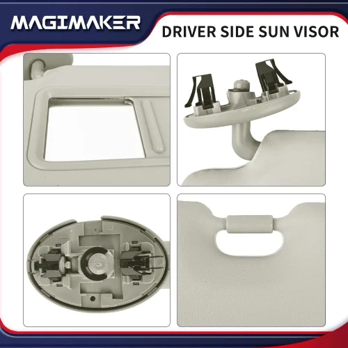 Miniatura 7 de Parasol lateral del conductor compatible con Toyota Corolla 2007 2008 2009 2010 2011 2012 2013 Reemplazo 74320-02711-E0 delantero izquierdo