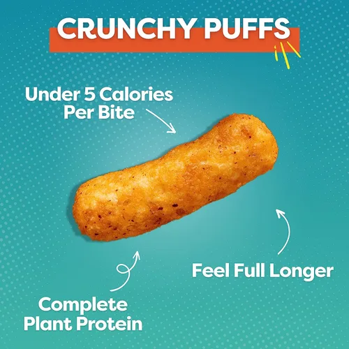 Miniatura 3 de Pnuff Crunch Puffs de Mantequilla de Maní - Aperitivos Saludables, Aperitivos Bajos en Calorías, Aperitivos Sin Gluten, Veganos, Altos en Proteína