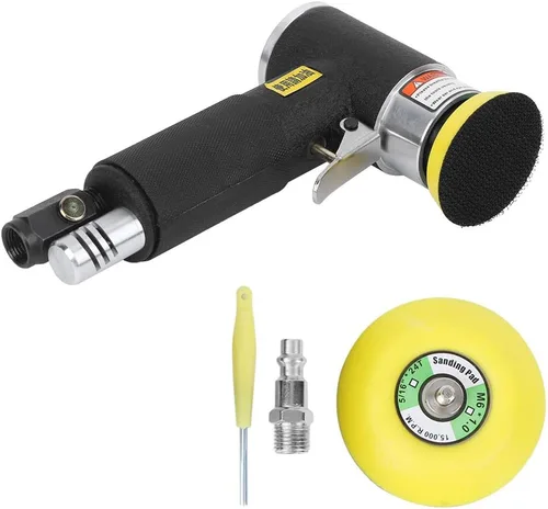 Miniatura 6 de Lijadora orbital aleatoria de aire, pulidora neumática de acción, máquina pulidora excéntrica, codo excéntrico de 2 pulgadas/3 pulgadas