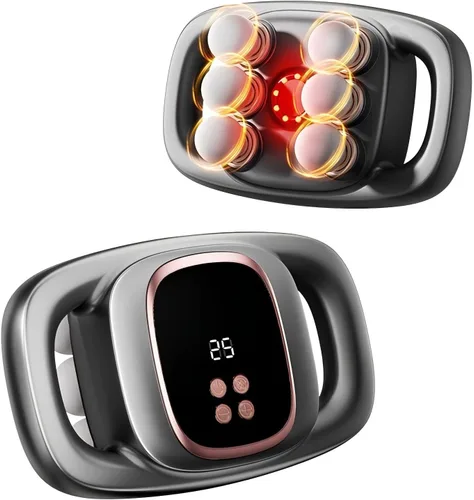 Pistola de masaje de 6 cabezas, masajeador de espalda de tejido profundo, masajeador eléctrico de mano 2026, nuevo modelo para espalda, hombros, S5-6