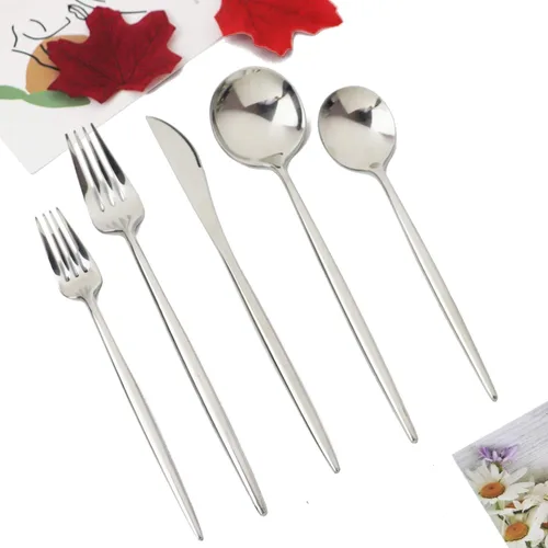 Miniatura 8 de JASHII Juego de cubiertos de 20 piezas, utensilios de acero inoxidable 18/10, servicio para 4, regalo de cubiertos resistentes, apto