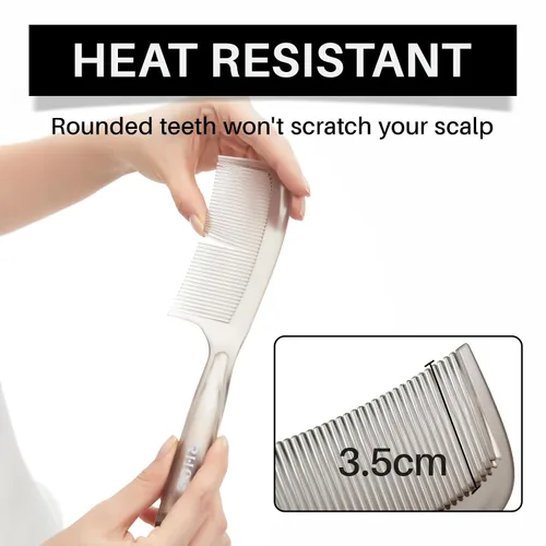 Miniatura 5 de RHOS Peine desenredante para cabello para mujeres y hombres, peine de dientes anchos para cabello rizado, grueso, ondulado, largo, peine