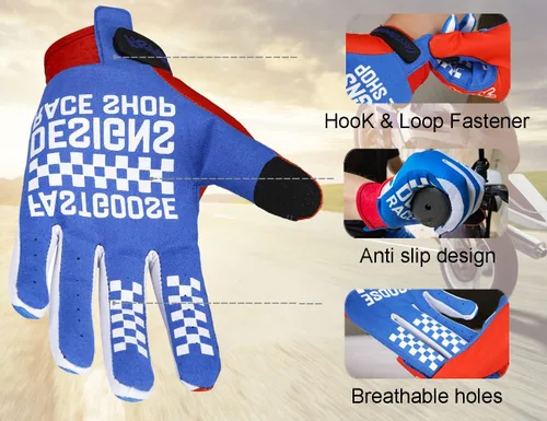 Miniatura 3 de OUNIXUE Guantes de motocross para motocicleta con pantalla táctil para hombres y mujeres, guantes de motocross de montaña de dedo completo