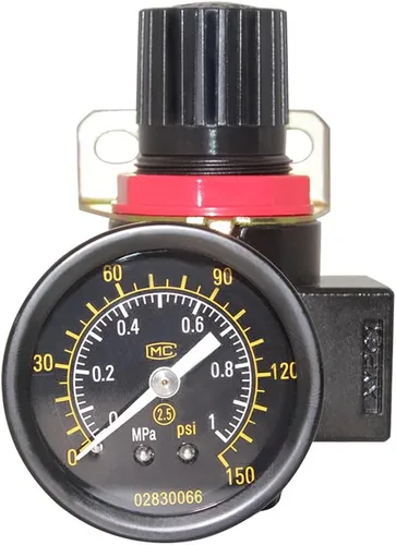 Miniatura 4 de Beduan BR4000 Compresor de Aire Regulador Combo 1/2" NPT, Drenaje Manual con Soporte, Calibre