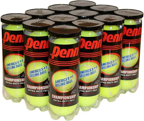 Penn Championship - Pelotas de tenis de alta altitud, 12 unidades de 36 bolas amarillas, aprobadas por la USTA y la ITF, pelota oficial de las ligas