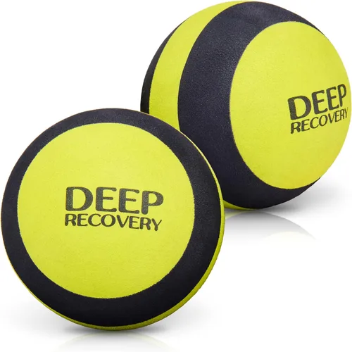 Deep Recovery Juego de bolas de masaje de tejido profundo para yoga, densidad firme, bolas de liberación miofascial de 4 pulgadas para pies,