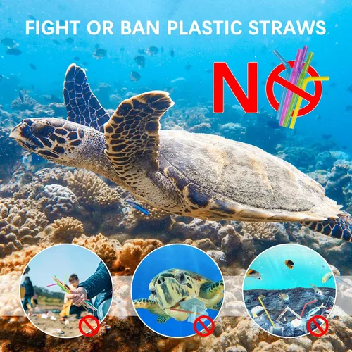 Miniatura 8 de 100 popotes desechables de ácido poliláctico sin plástico, pajitas biodegradables a base de plantas de maíz, sin BPA, compostables, pajitas