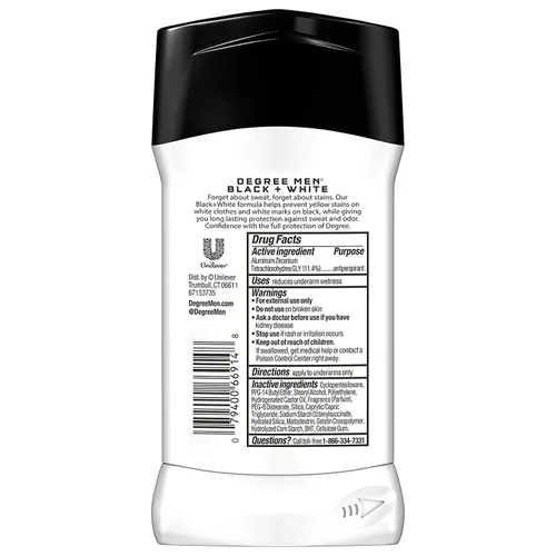 Miniatura 3 de Degree Motionsense - Antitranspirante para hombre, color negro y blanco ultraclear, fresco, peso neto de 2.7 onzas (2.68 oz) por barra, paquete de 3
