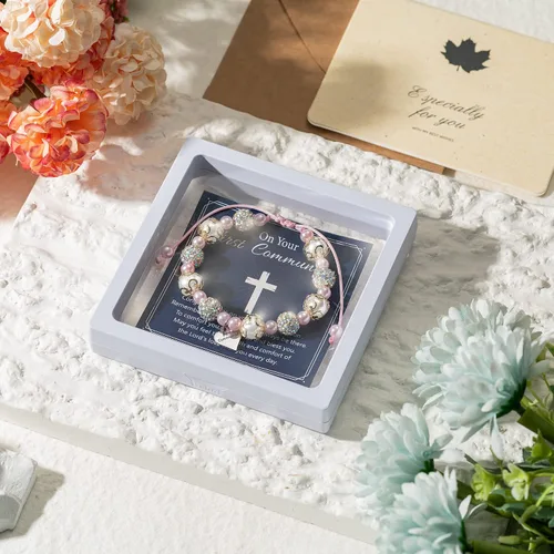 Miniatura 5 de WATINC Pulsera de regalo para niñas, joyería ajustable con sobre de tarjeta de encanto de plata