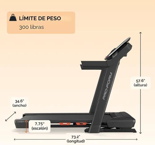 Miniatura 6 de Proform Cintas de correr de carbono: cintas de correr para caminar y correr con ventilador integrado y diseño de ahorro de espacio
