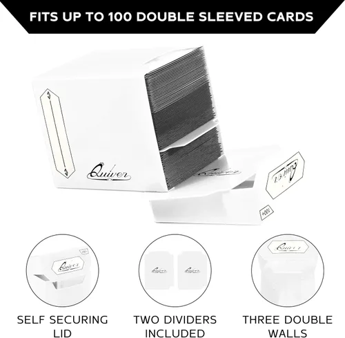 Miniatura 2 de Quiver Time Paquete de cartas coleccionables blancas para cartas coleccionables y fundas para cartas, compatible con Magic: The Gathering Cards