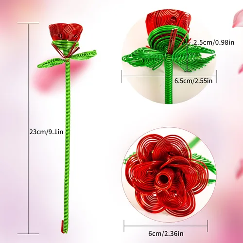 Miniatura 3 de ZffXH Ramo de flores artificiales de metal, 6 rosas falsas negras plateadas, armadura de aluminio hecha a mano, impermeable, decoración de mesa