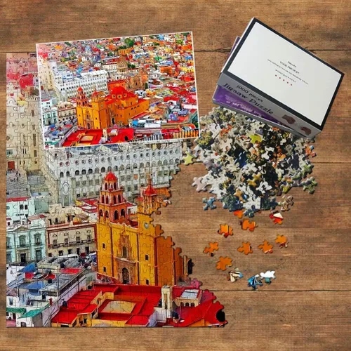 Miniatura 3 de México - Rompecabezas de 1000 piezas México Guanajuato Puzzle Travel Souvenir Madera