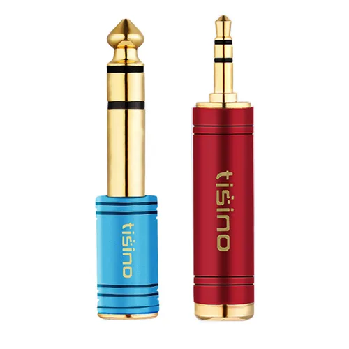 Miniatura 10 de Tisino Adaptador de 1/4 a 0.138 in, adaptador de audio estéreo hembra de 1/4 a 1/8 pulgadas macho para auriculares, amplificadores, guitarra