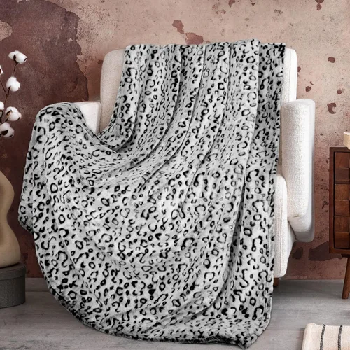 Miniatura 17 de ZHIKU Manta de Tiro Azul Tamaño Queen Suave de Forro Polar Mantas de Tiro para Cama Leopardo azul