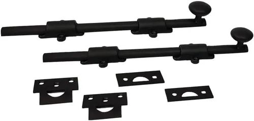 Miniatura 14 de QCAA Perno de puerta holandés de latón macizo, 36 ", latón pulido lacado, 1 paquete, hecho en Taiwán 35.8 in - Latón pulido lacado