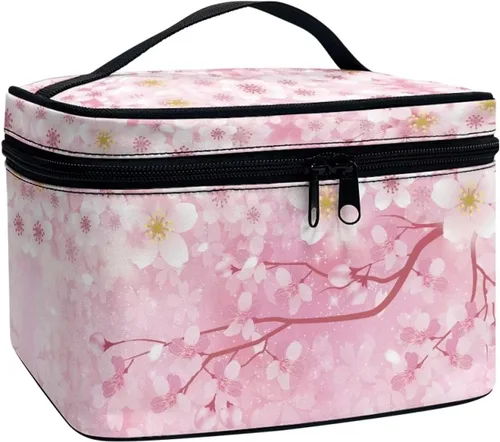 Miniatura 19 de doginthehole Bolsa de maquillaje, bolsa de cosméticos de viaje, bolsa de aseo portátil grande, organizador de accesorios para mujeres y niñas