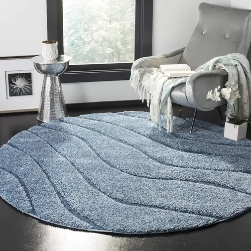 Miniatura 10 de SAFAVIEH Colección Florida Shag - Alfombra de acento de 2'3" x 4', color crema y beige, sin desprendimiento y de fácil cuidado, 1.2 pulgadas