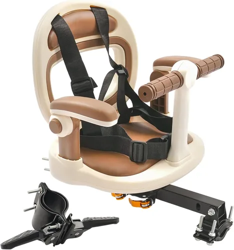 Kids Bike Seat Front Mounted Toddler Bicycle Seats for Children 6 Mo.~8 Years 360° Rotatable Front Child Carrier Bike Chair Bicycle Seats for Kids