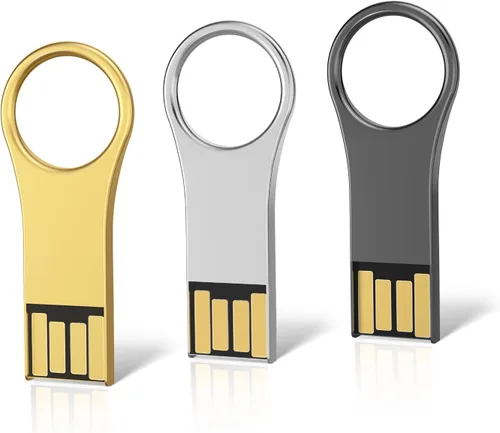 Miniatura 11 de RAOYI Paquete de 5 unidades de 16GB USB 3.0, unidad flash USB mini ultra delgada con cordón - Negro