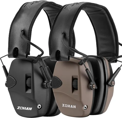 Miniatura 10 de ZOHAN EM054 Electronic Ear Protection for Shooting Range with Sound Amplification Noise Reduction, Ear Muffs for Gun Range a1-Negro