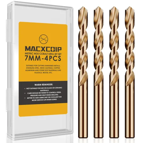 Miniatura 15 de Metric - Juego de 16 brocas de cobalto M35, brocas de cobalto HSS de 0.197 in, para metales endurecidos, acero inoxidable, hierro fundido