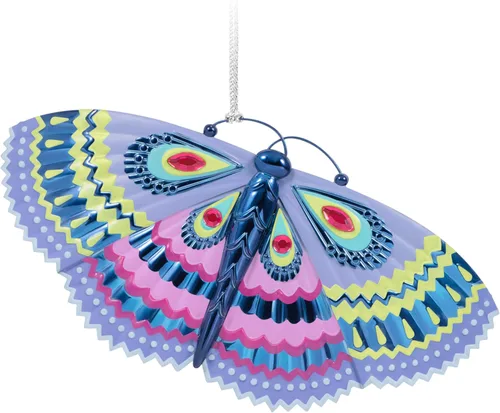 Miniatura 7 de Hallmark Keepsake Adorno de Navidad 2023, mariposas brillantes