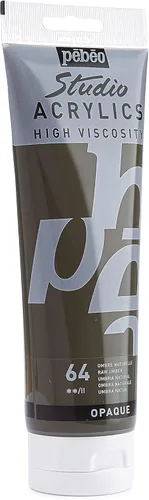 Miniatura 65 de PEBEO Studio Acrílicos de Alta Viscosidad, Acrílico Fino, 250 ml - Plata Iridiscente, 8.45 Fl Oz (Paquete de 1)