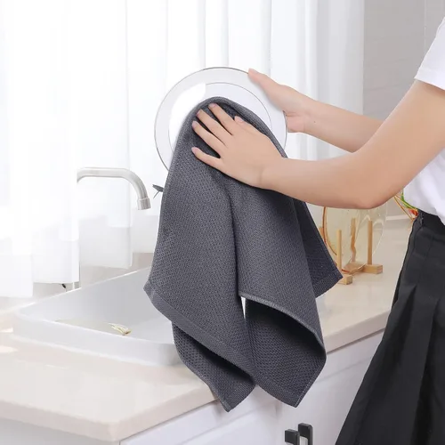 Miniatura 119 de Homaxy Trapos de cocina de 100% algodón, tejido de punto gofre, ultrasuaves, absorbentes y de secado rápido, 12 x 12 pulgadas, paquete de 6, blanco