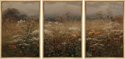 Miniatura 51 de SIGNWIN Impresión en Lienzo Enmarcado Arte de Pared Rosa Blanca Suave Floral Flores Delicadas en Floración Ilustraciones Modernas Bohemias Escénicas