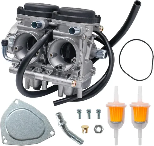 Miniatura 2 de Raptor 660 Carburador para Yamaha Raptor 660 660R YFM660R 2001 2002 2003 2004 2005 Carb con filtro de aire válvula de combustible Petcock