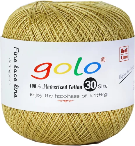 Miniatura 62 de Hilo de ganchillo golo para tejer a mano Tamaño 30, hilo para calados color Hibiscus-166 166-Hibiscu