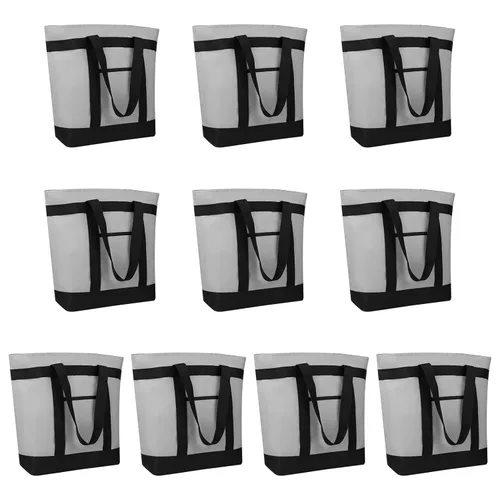 Miniatura 24 de Bolsa de mano reutilizable aislada para compras de comestibles para mujeres/hombres, pizza/bolsa de entrega de alimentos para mantener la comida