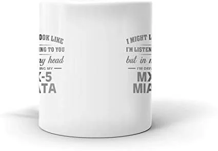 Miniatura 3 de Taza de cerámica con texto en inglés "I'm Driving My MAZDA MX-5 MIATA", taza de café y trabajo de oficina, regalo de 11 onzas