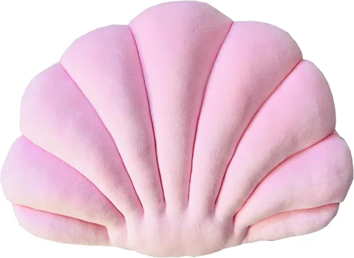 Miniatura 13 de YRXRUS Almohadas con forma de concha, almohada en forma de concha verde lago, almohada decorativa pequeña y linda con forma de concha marina
