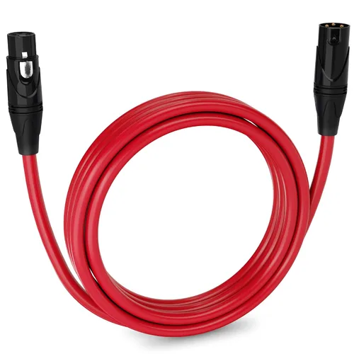 Miniatura 61 de LyxPro Cable de micrófono XLR hembra a macho de ángulo recto de 3 pines de 1.5 pies para altavoces amplificados, interfaz de audio, rendimiento