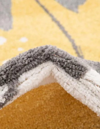 Miniatura 5 de Unique Loom Whimsy Kids Collection - Alfombra de área (3 pies 3 pulgadas, redonda, gris/negro)