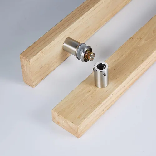 Miniatura 4 de Juego de manijas de puerta de vidrio con mango de madera de roble, personalizable, manija de puerta larga, tirador de puerta de vidrio, manija