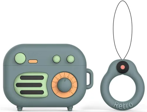 Miniatura 10 de Funda 3D de radio retro compatible con AirPods Pro, divertida funda Kawaii de silicona de dibujos animados para AirPod Pro