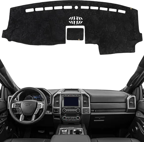 Miniatura 23 de Cubierta de Salpicadero Alfombrilla de Tablero Compatible con Ford F-150 2014-2009 (Sin Modelos HUD), Alfombrilla Antirreflejos para Salpicadero
