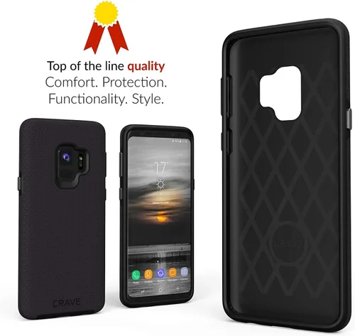 Miniatura 4 de Crave Funda Dual Guard para Samsung Galaxy S9: A prueba de golpes, protección de doble capa - Negro