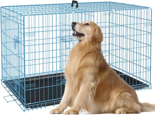 Miniatura 18 de Jaula para perros pequeños de 24 pulgadas, jaulas resistentes para perros pequeños, jaula plegable de alambre de metal con bandejas extraíbles, Negro