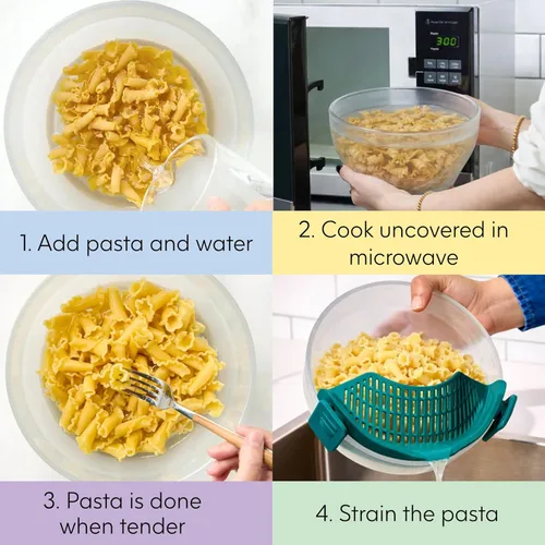 Miniatura 3 de Anyday Almacenamiento de alimentos para 8 tazas de vidrio con tapa de vidrio, recipiente hondo redondo Preparación de comidas y utensilios
