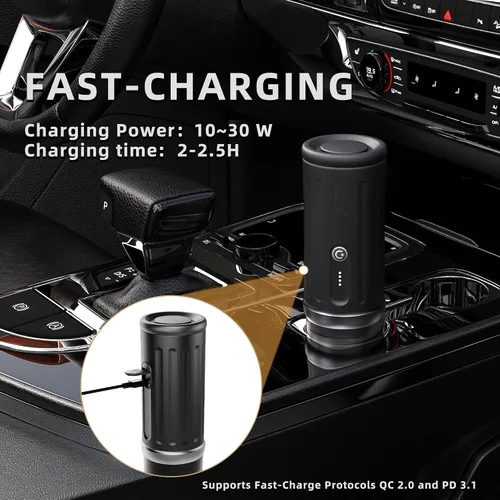 Miniatura 6 de Máquina de café espresso portátil CERA+ con autocalentamiento, hasta 8 tazas por carga y 20 bares, 3 * 4500mAh, CERApresso funciona con cápsulas NS