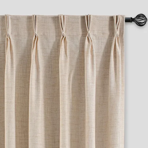 Miniatura 17 de DriftAway Cortinas plisadas de lino semitransparentes con textura de casa de campo sólidas y rústicas modernas para sala de estar y dormitorio, 2