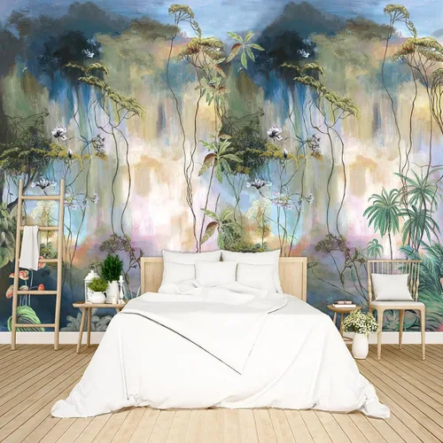 Miniatura 26 de Papel tapiz floral de peonía gris para despegar y pegar para dormitorio, sala de estar, 58 x 86 pulgadas