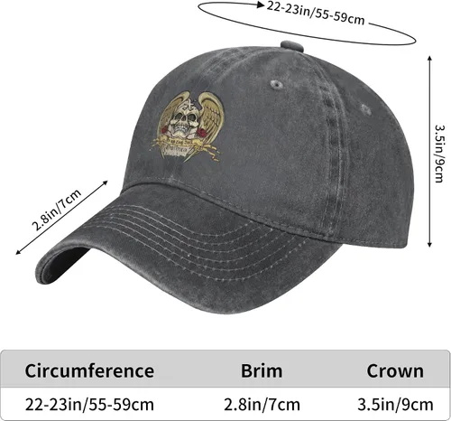 Miniatura 8 de Cowboy Hat Trendy Hats for Man and Women Djustable Four Season Outdoor Baseball Cap of Hell Skull with Angel Deep Heather
