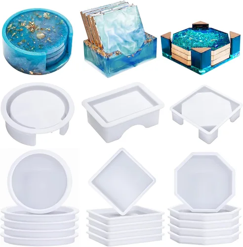 Miniatura 7 de Moldes de silicona grandes para resina, moldes de corazón de resina de 7.3'' x 8.7'' x 2'', moldes de resina epoxi profundos para preservación