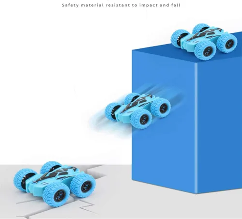 Miniatura 3 de DqsWko Coches de fricción de doble cara para niños, auto de inercia de vibración. Coche de juguete para tirar hacia atrás. Coche grande de juguete