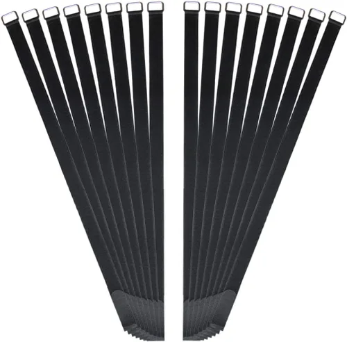Miniatura 12 de Correa de cable de sujeción de gancho y bucle de 8, 12, 18, 24 y 30 pulgadas, paquete de 30 correas de sujeción de nailon reutilizables, correa